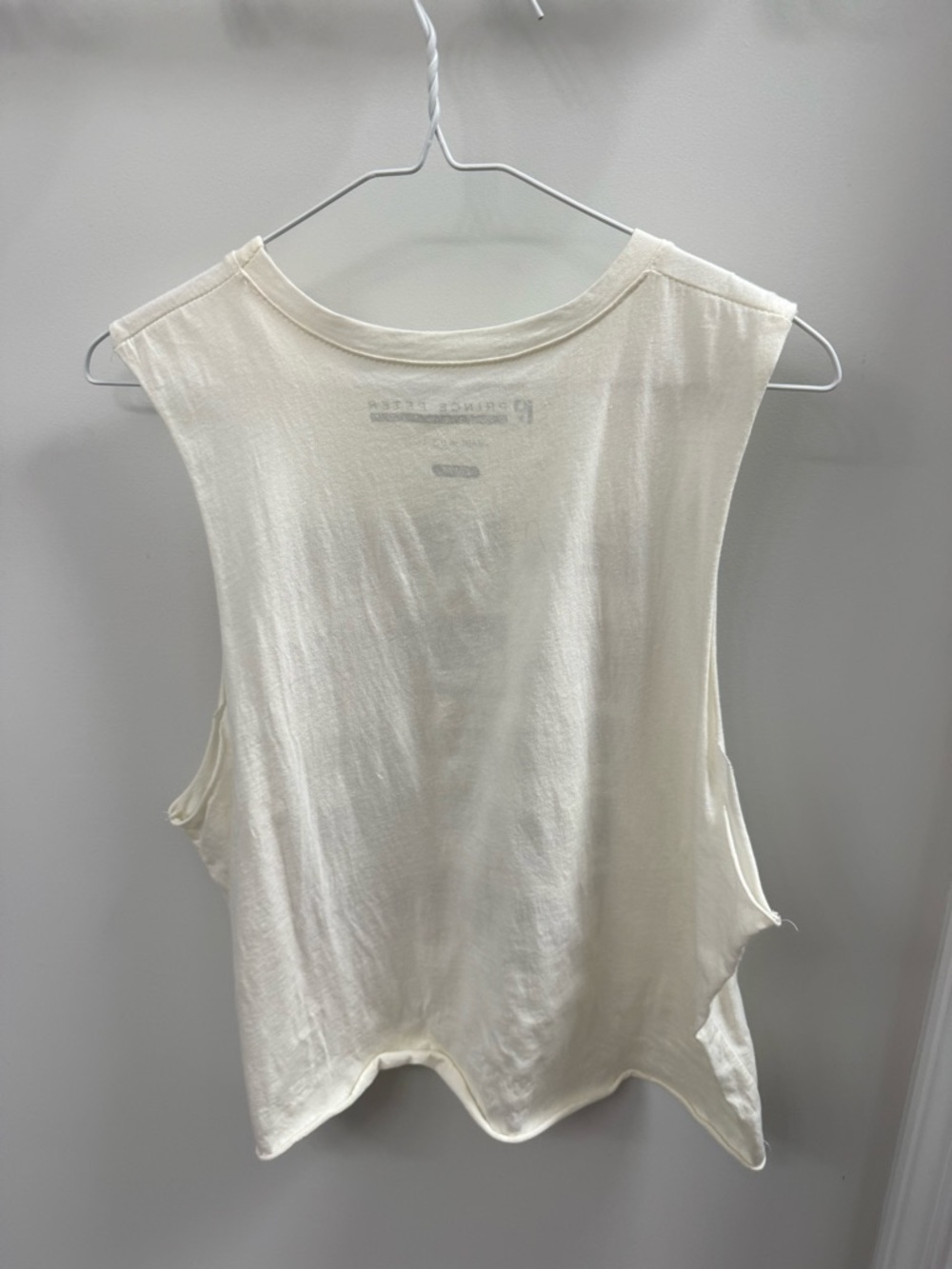 Lulus Cassette White Cropped Graphic Muscle Tank Top - Large - Picture 7 of 7